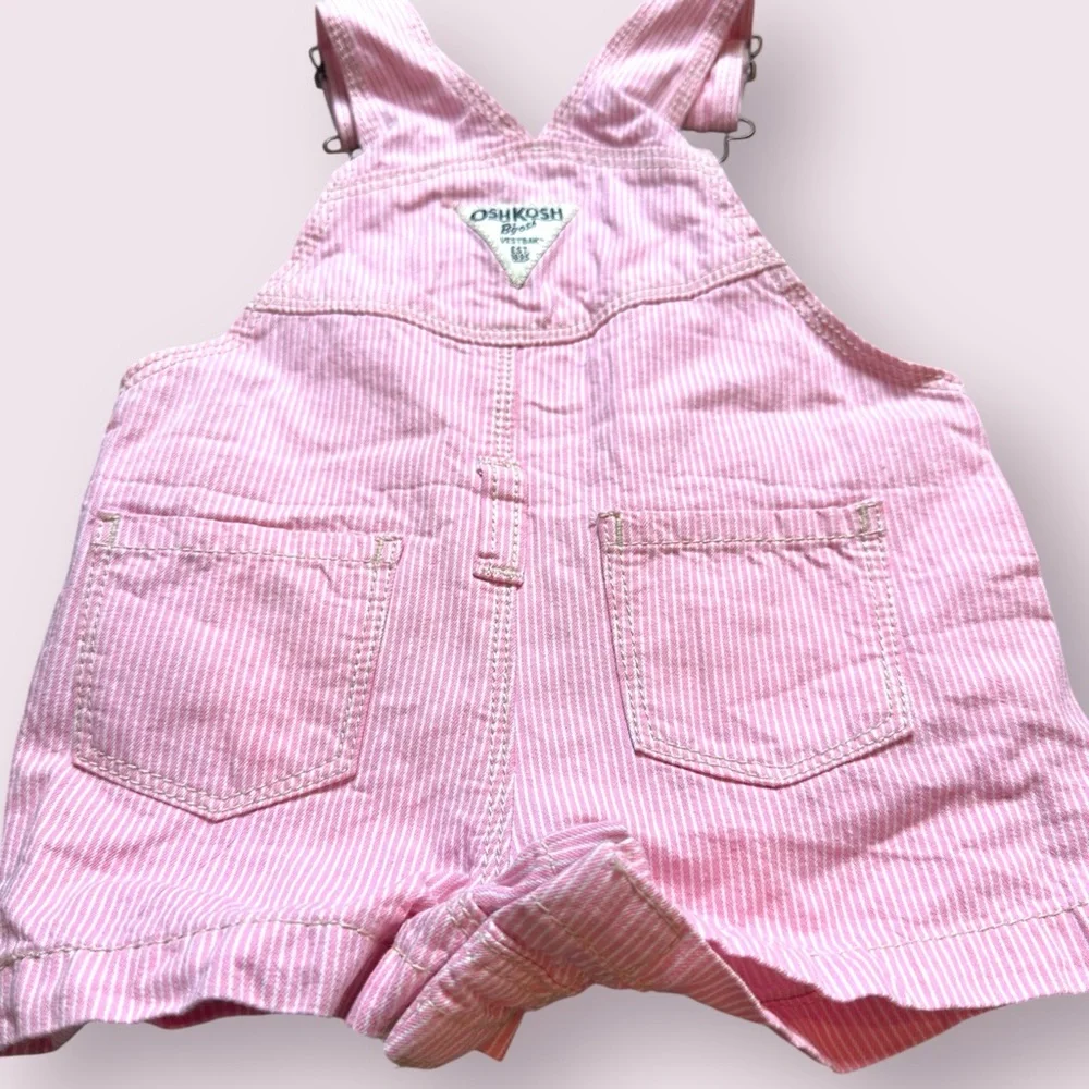 OshKosh B'gosh Pink And White Stripe Casual Overalls